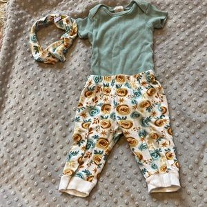 Chick Pea Baby Girl 3 Piece Jogger Set